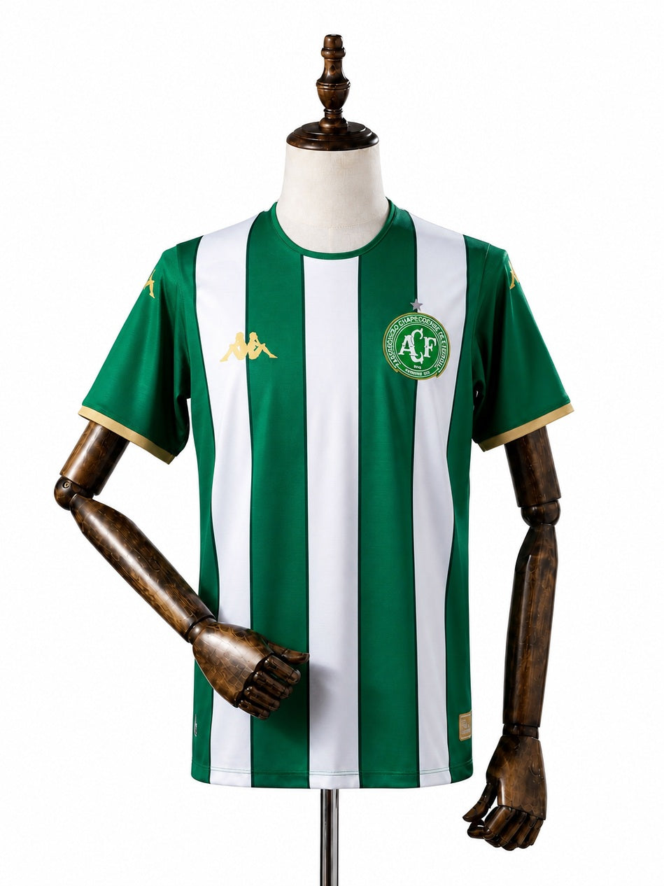 Chapecoense 2026 Home Jersey front wood mannequin white background