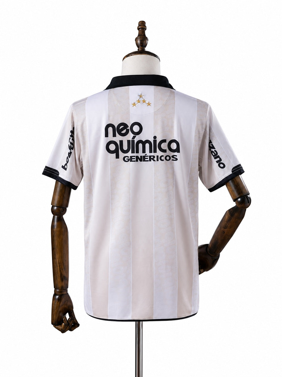 Corinthians 100th Anniversary Retro Jersey back wood mannequin white background