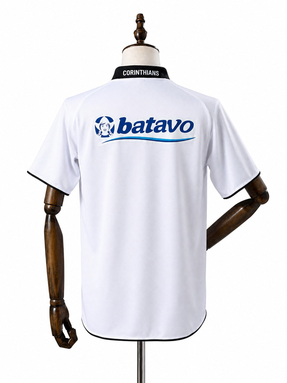 Corinthians 2009 Home Retro Jersey back wood mannequin white background