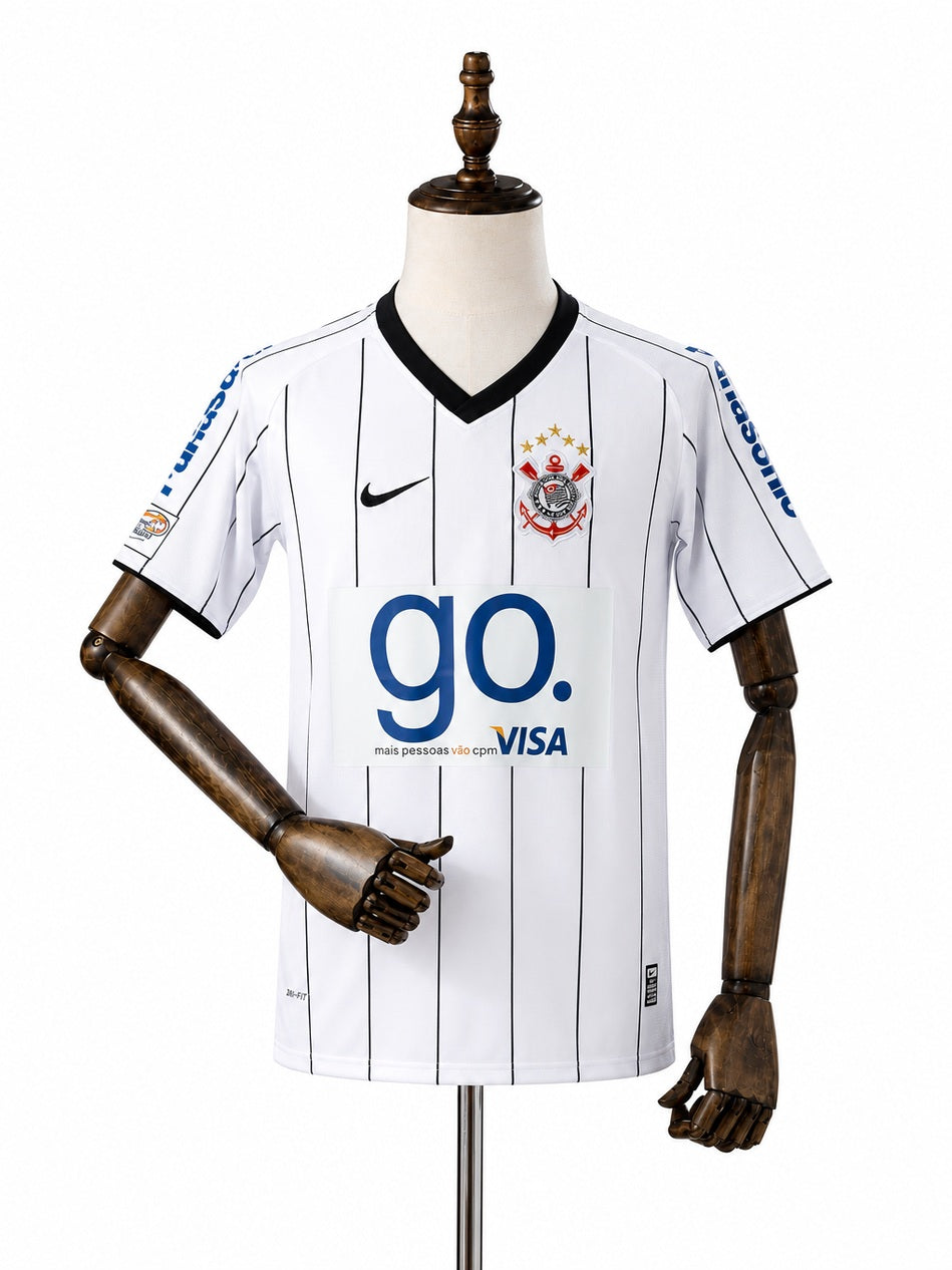 Corinthians 2009 Pre/Season Home Retro Jersey front wood mannequin white background