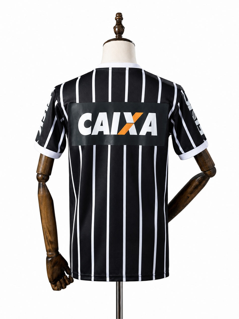 Corinthians 2013 Away Retro Jersey back wood mannequin white background
