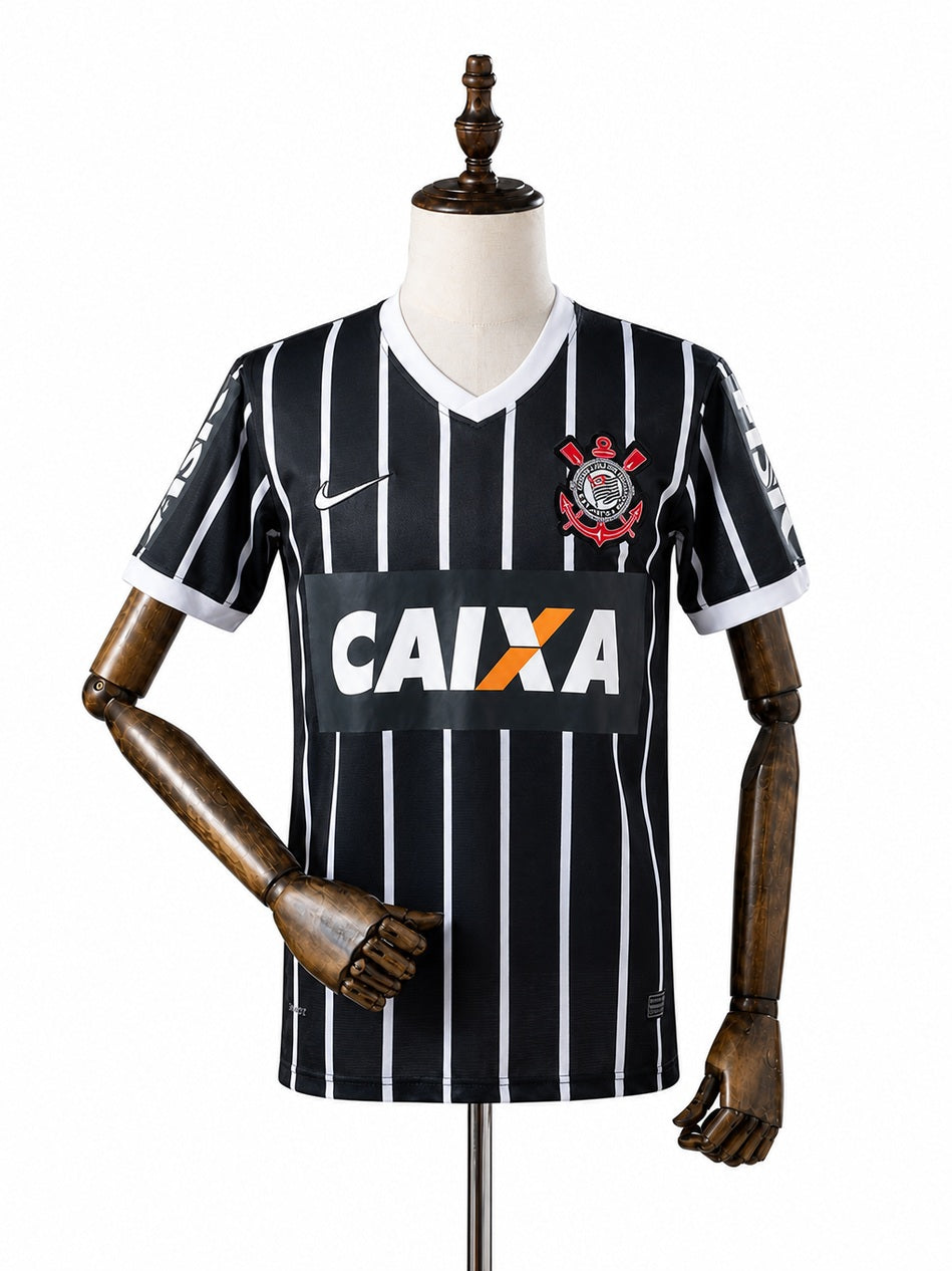 Corinthians 2013 Away Retro Jersey front wood mannequin white background