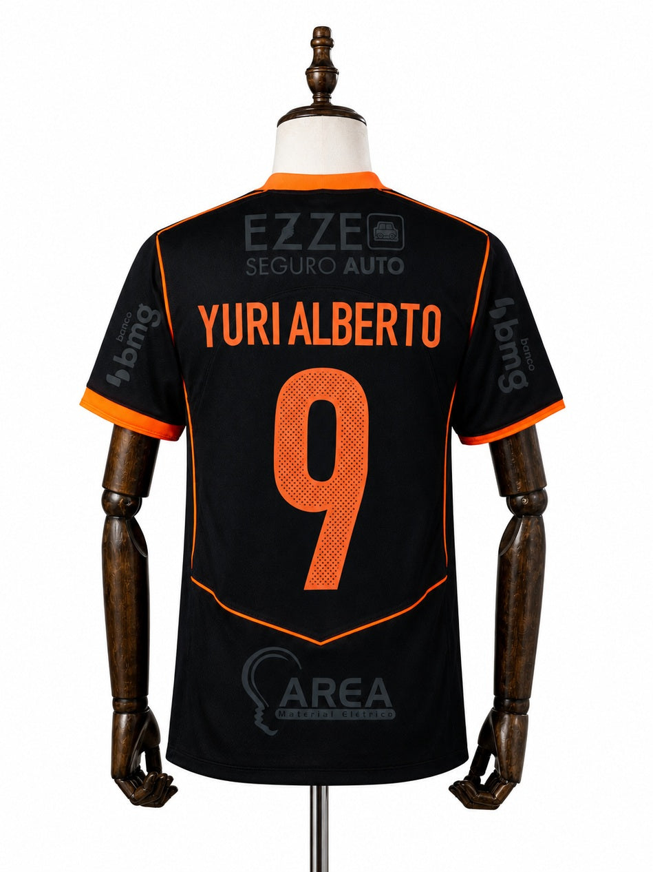 Corinthians 2025/26 Third Away Jersey with Sponsor Logos back wood mannequin white background