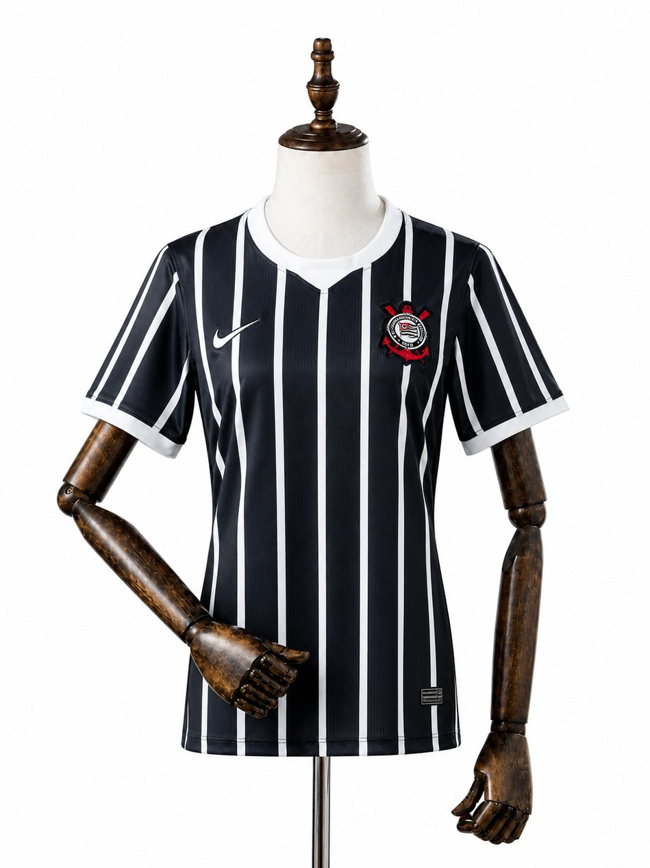 Corinthians 26/27 Away Women's Jersey front wood mannequin white background