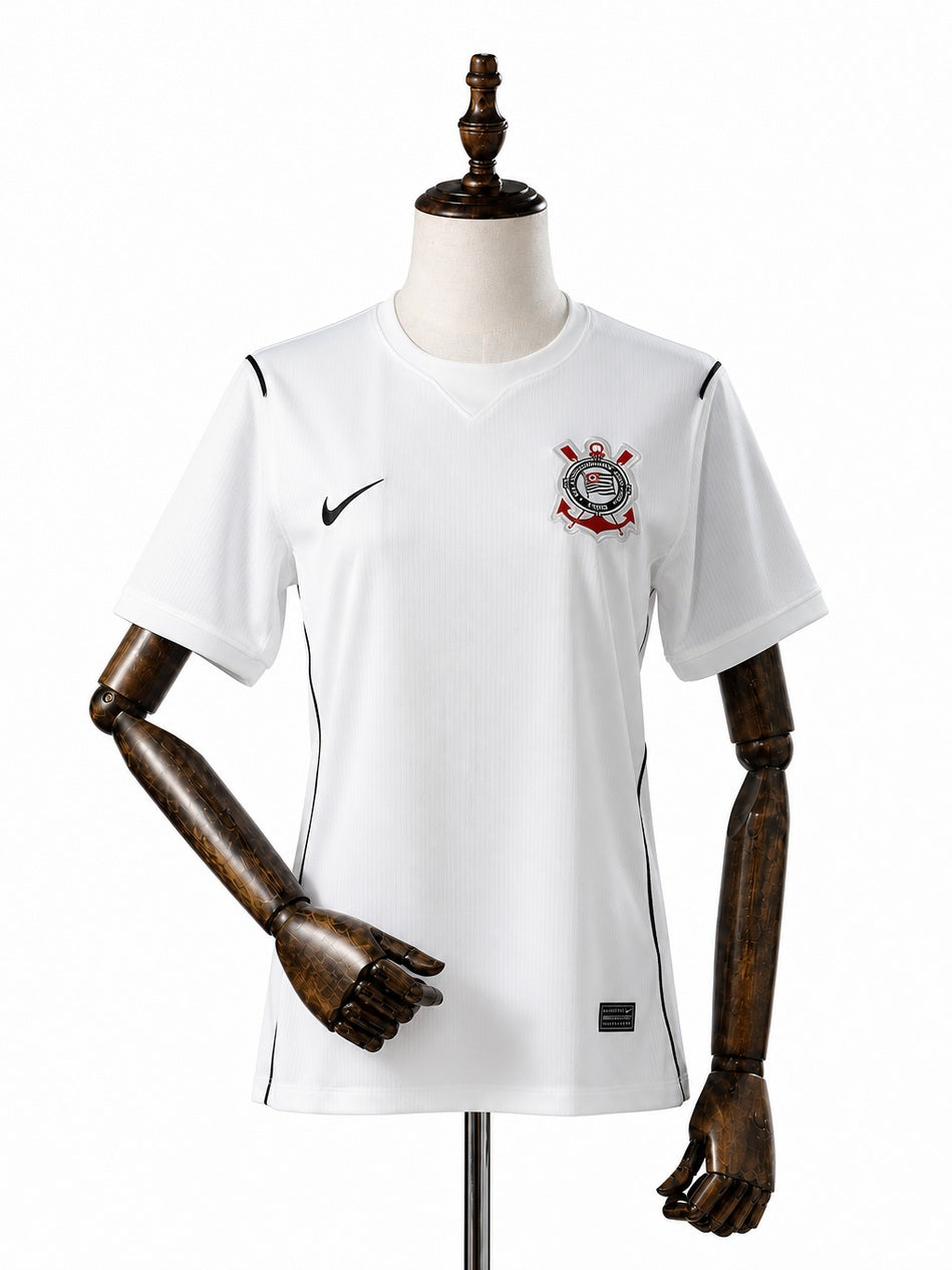 Corinthians 26/27 Home Women's Jersey front wood mannequin white background