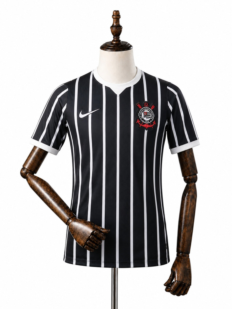 Corinthians Away Jersey front wood mannequin white background