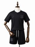 Corinthians Away kids kit front wood mannequin white background