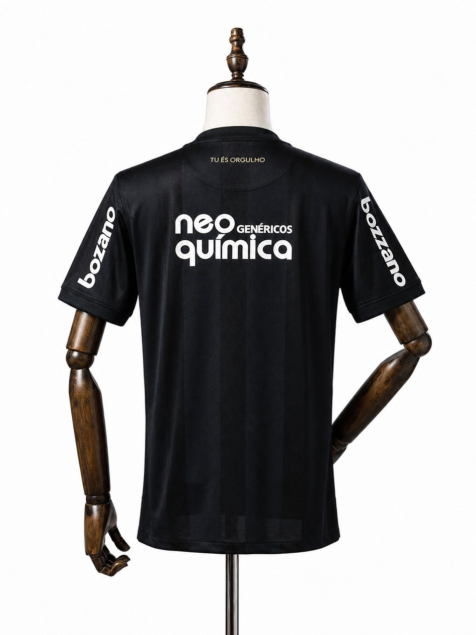 Corinthians Away Retro Jersey back wood mannequin white background