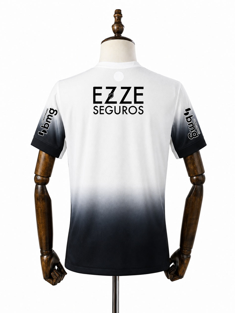 Corinthians Home All Sponsors Jersey back wood mannequin white background