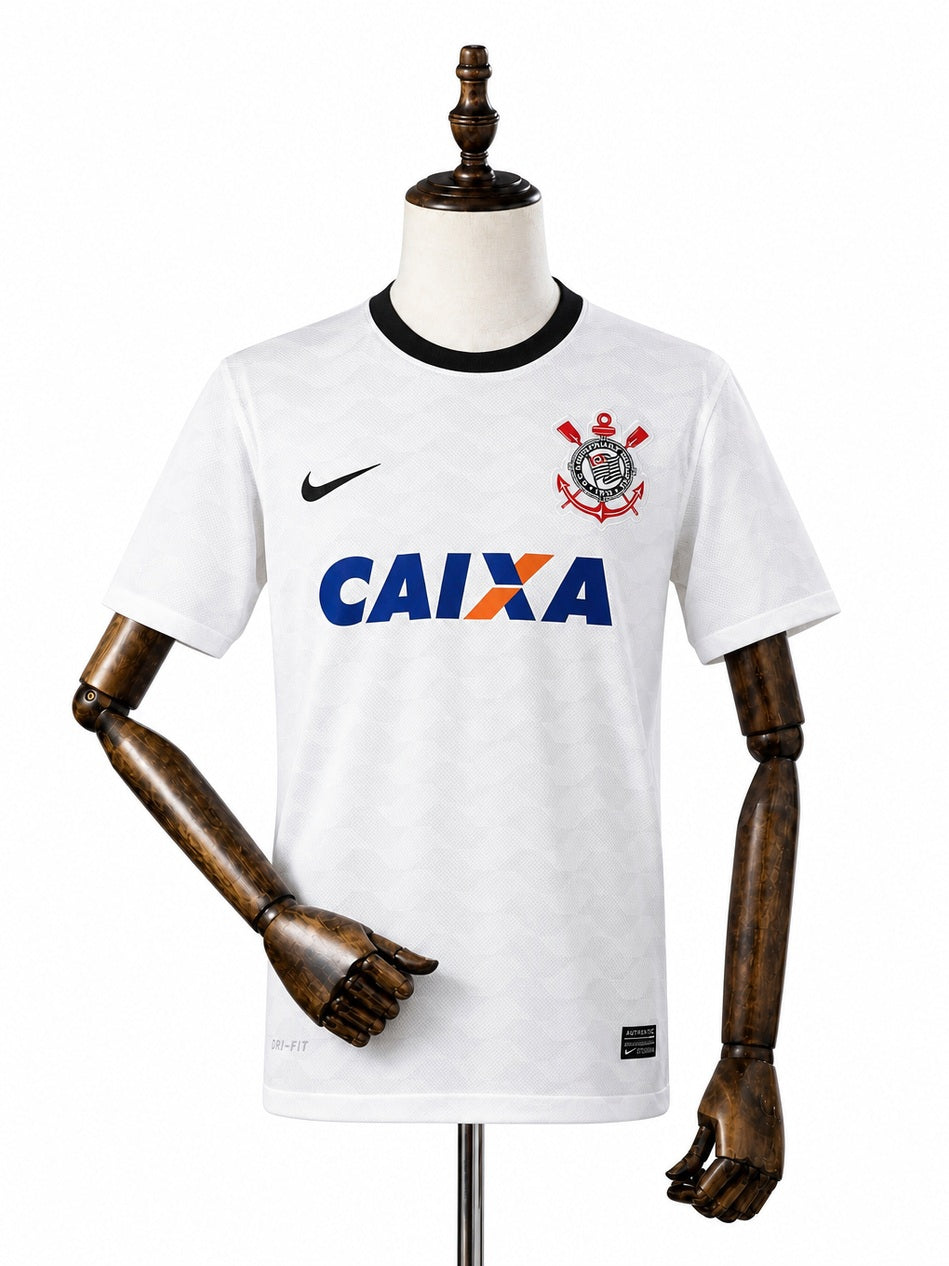 Corinthians Home Retro Jersey front wood mannequin white background