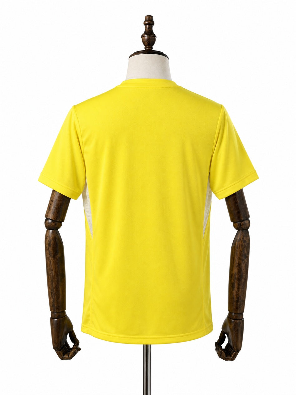 Corinthians Yellow Goalkeeper Jersey back wood mannequin white background