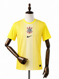 Corinthians Yellow Goalkeeper Jersey front wood mannequin white background