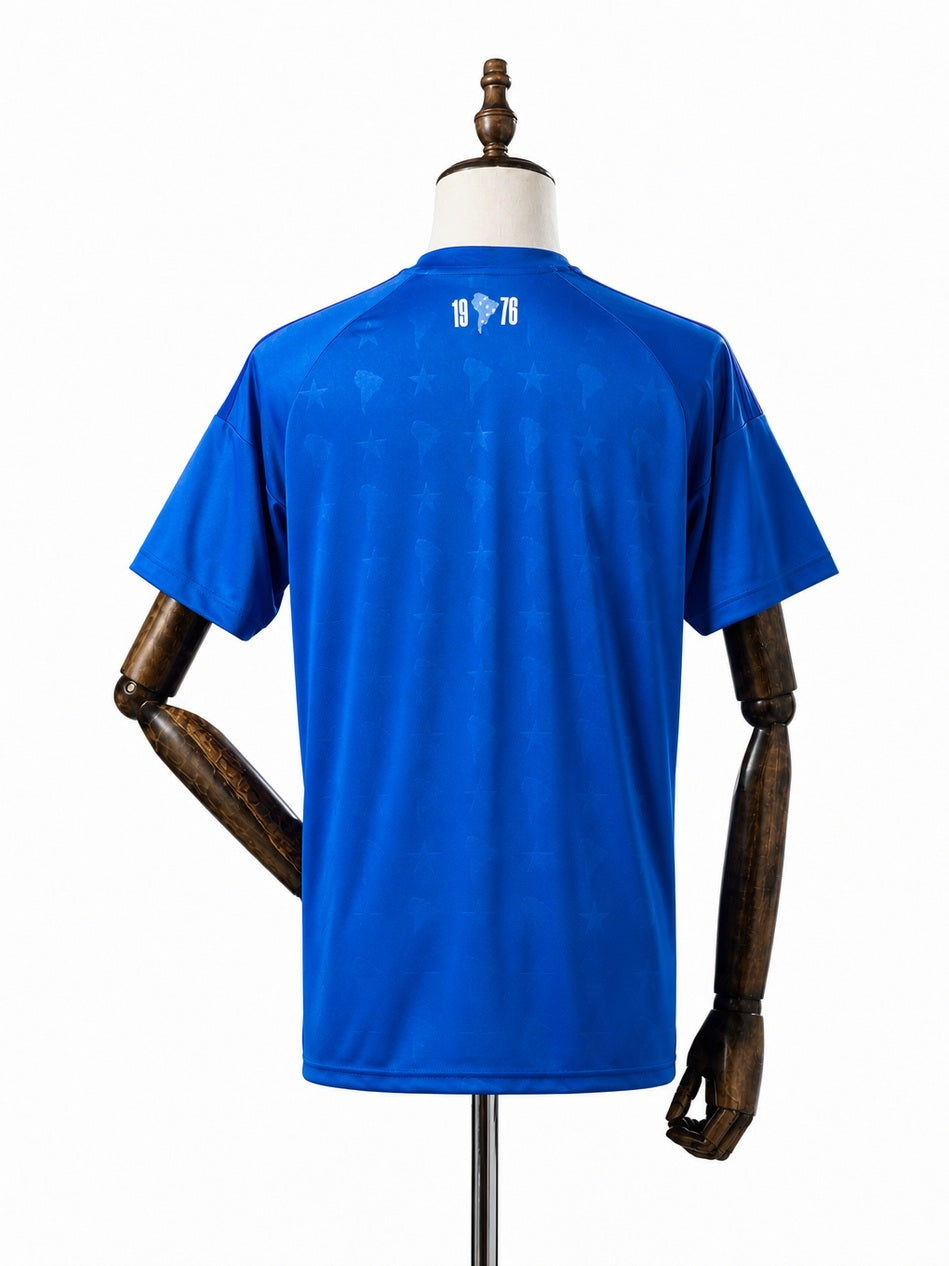Cruzeiro 2026/27 Home Jersey back wood mannequin white background