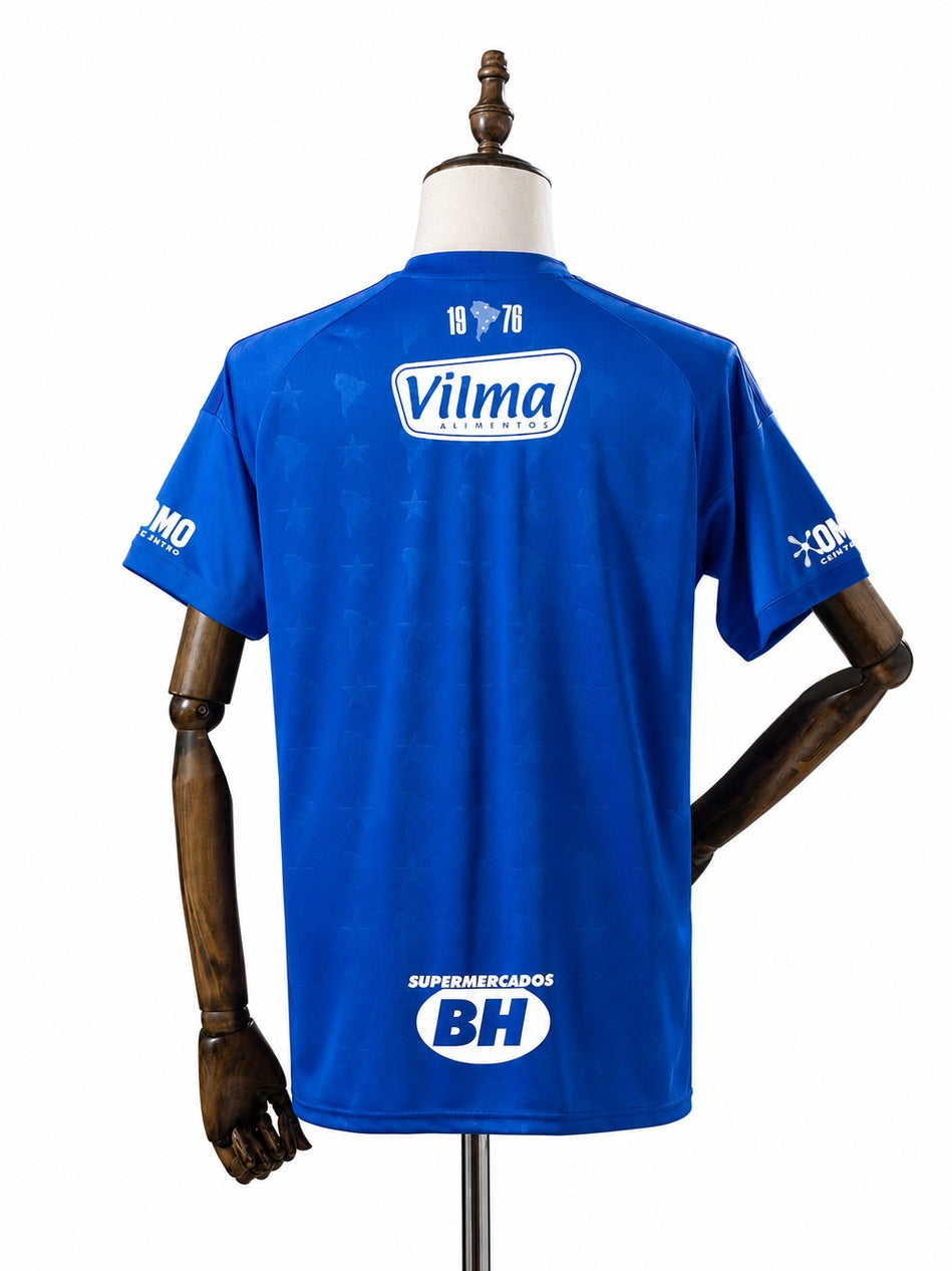 Cruzeiro 2026/27 Home Jersey back wood mannequin white background