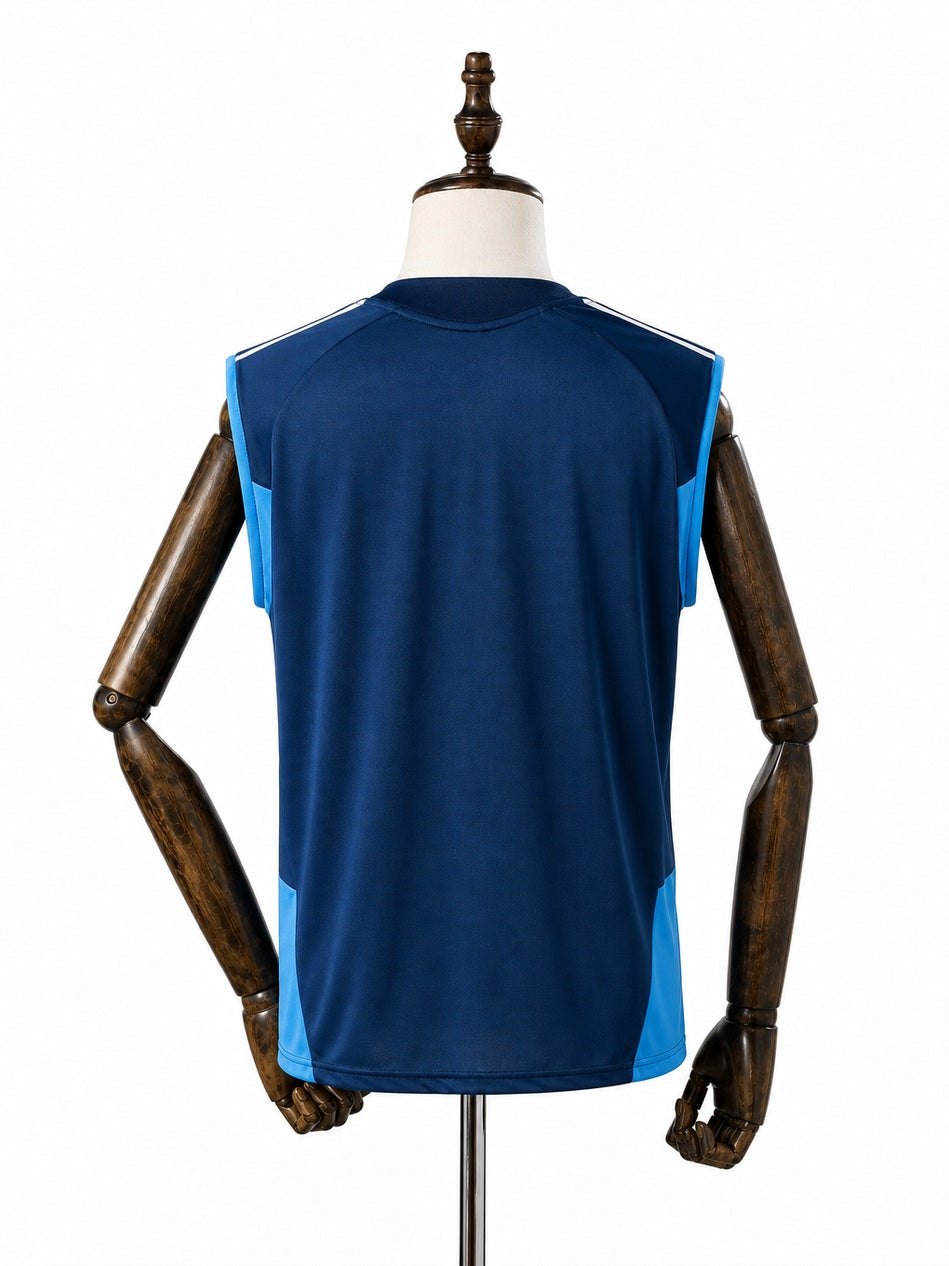 Cruzeiro 2026/27 Sleeveless Jersey Dark Blue back wood mannequin white background