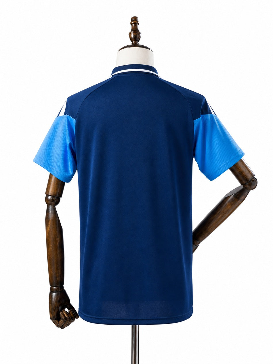 Cruzeiro 2026/27 Training POLO Shirt Blue back wood mannequin white background