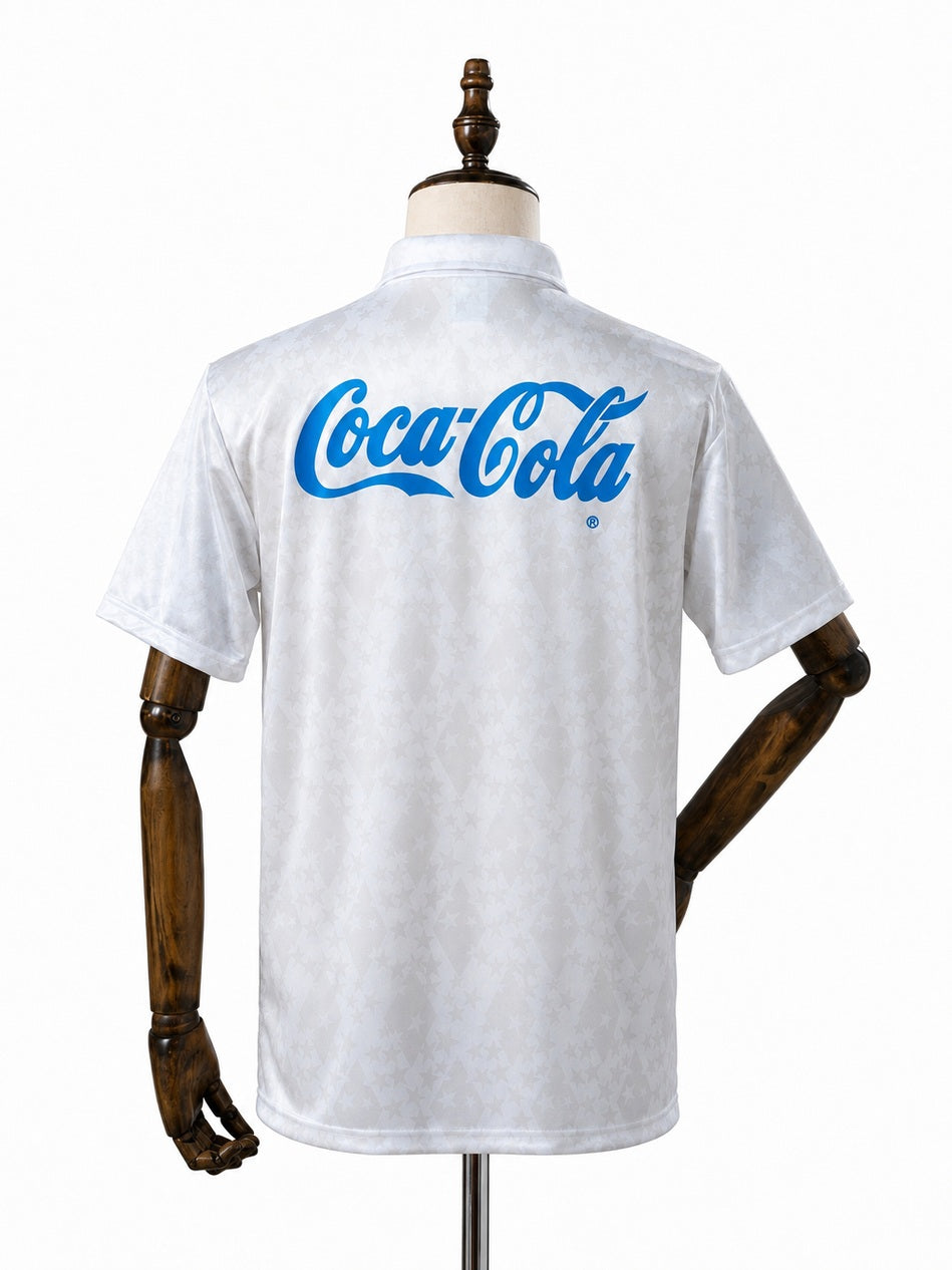 Cruzeiro 93/94 Away Retro Jersey back wood mannequin white background
