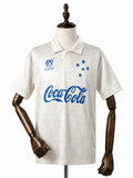 Cruzeiro away Retro Jersey front wood mannequin white background