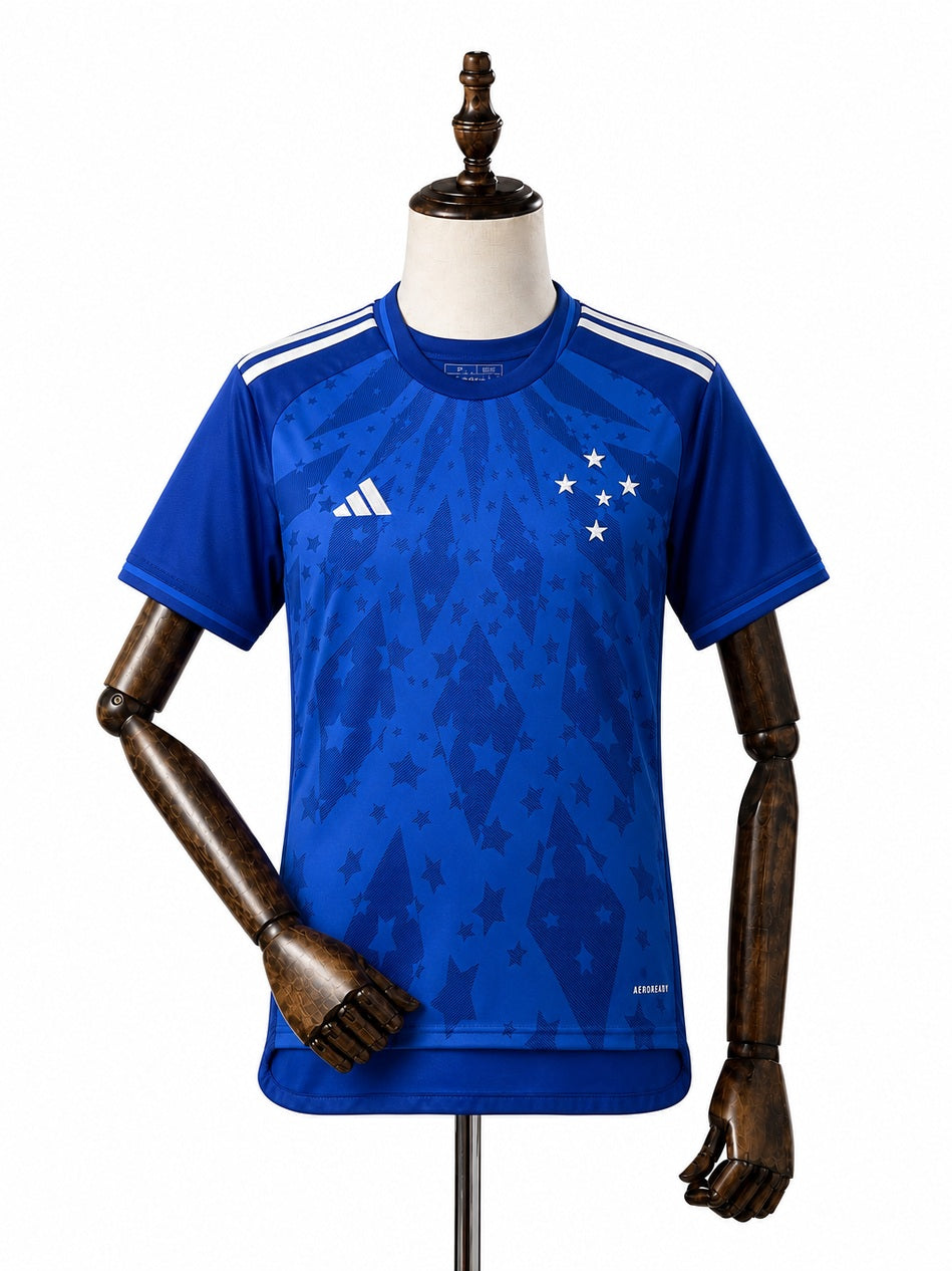 Cruzeiro Home Women Jersey front wood mannequin white background