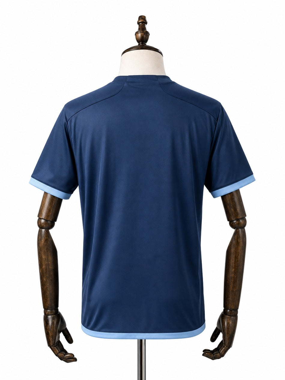 Cruzeiro third away game Jersey back wood mannequin white background