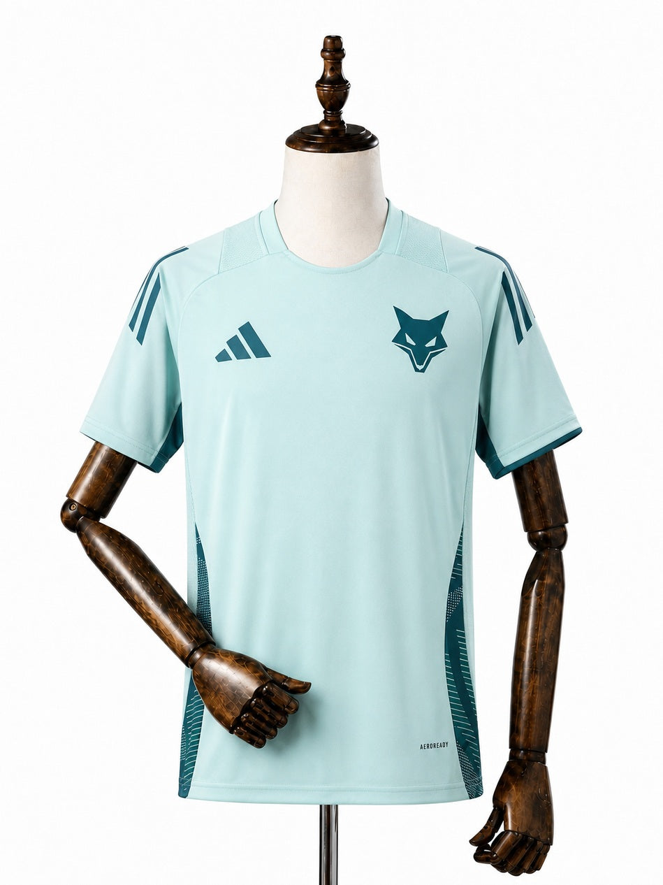 Cruzeiro training Jersey front wood mannequin white background