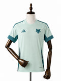 Cruzeiro Women Green Training Jersey front wood mannequin white background