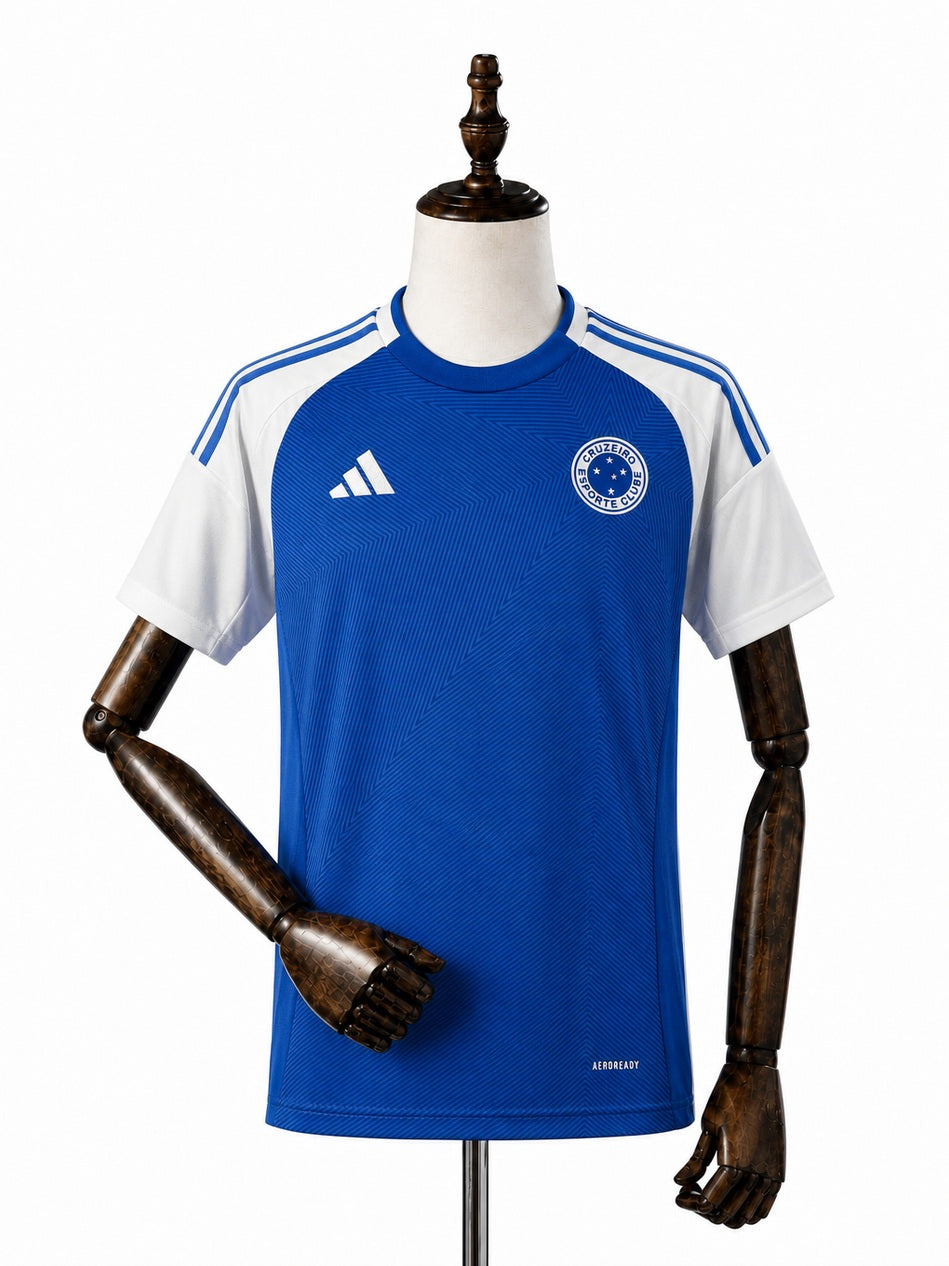 Cruzeiro Women Home Jersey front wood mannequin white background