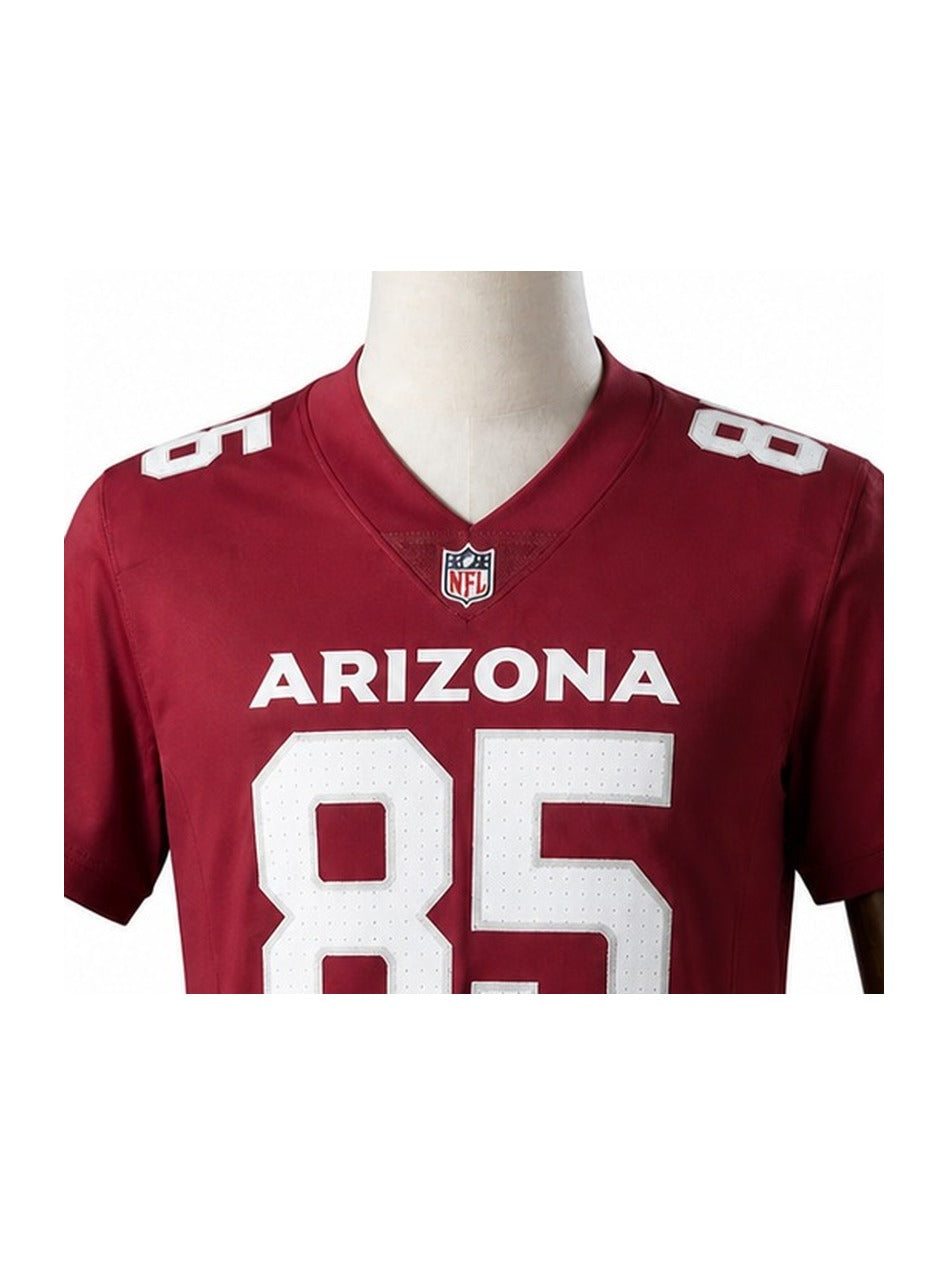 Camisa Arizona Cardinals Home (Titular) NFL detalhe escudo manequim fundo branco