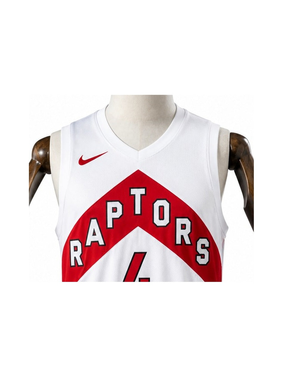 Camiseta NBA Toronto Raptors - 1ª Camisa (Home) detalhe escudo fundo branco padronizado