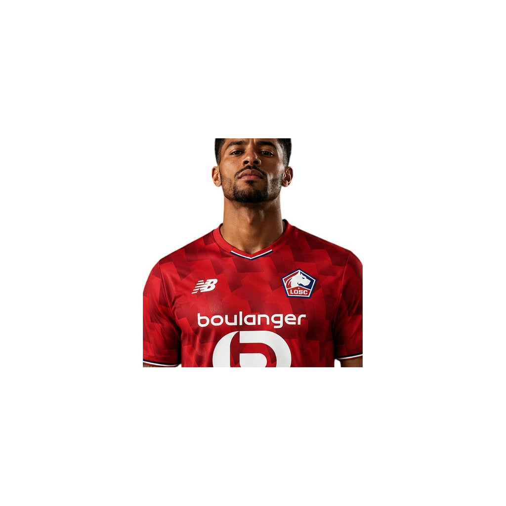 Camisa Lille – 1º Uniforme Torcedor 2026 detalhe escudo fundo branco