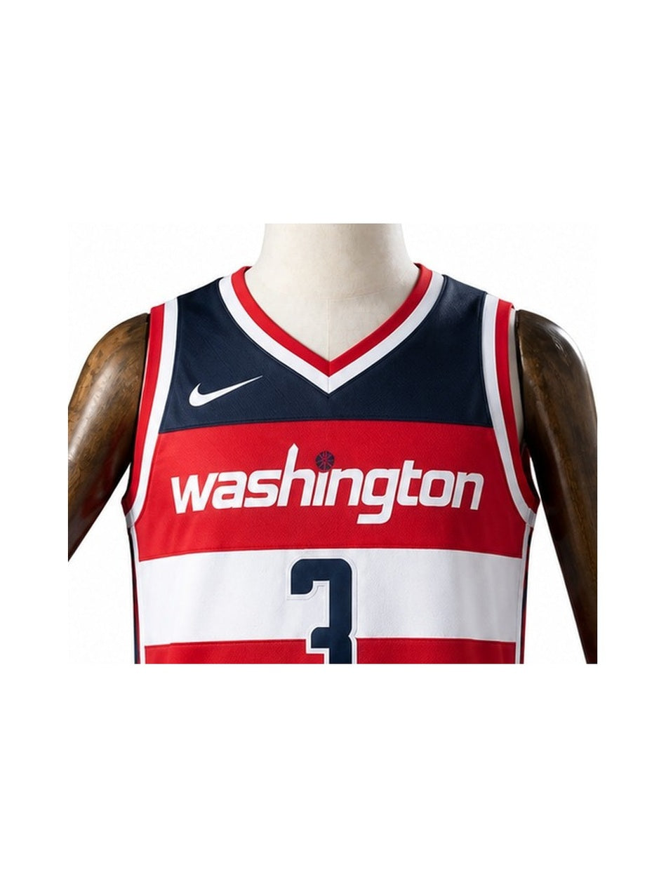 Camiseta NBA Washington Wizards - 1ª Camisa (Home) detalhe escudo fundo branco padronizado