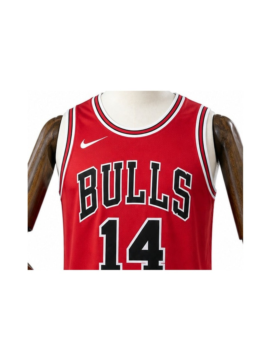 Camiseta NBA Chicago Bulls - 1ª Camisa (Home) detalhe escudo fundo branco padronizado