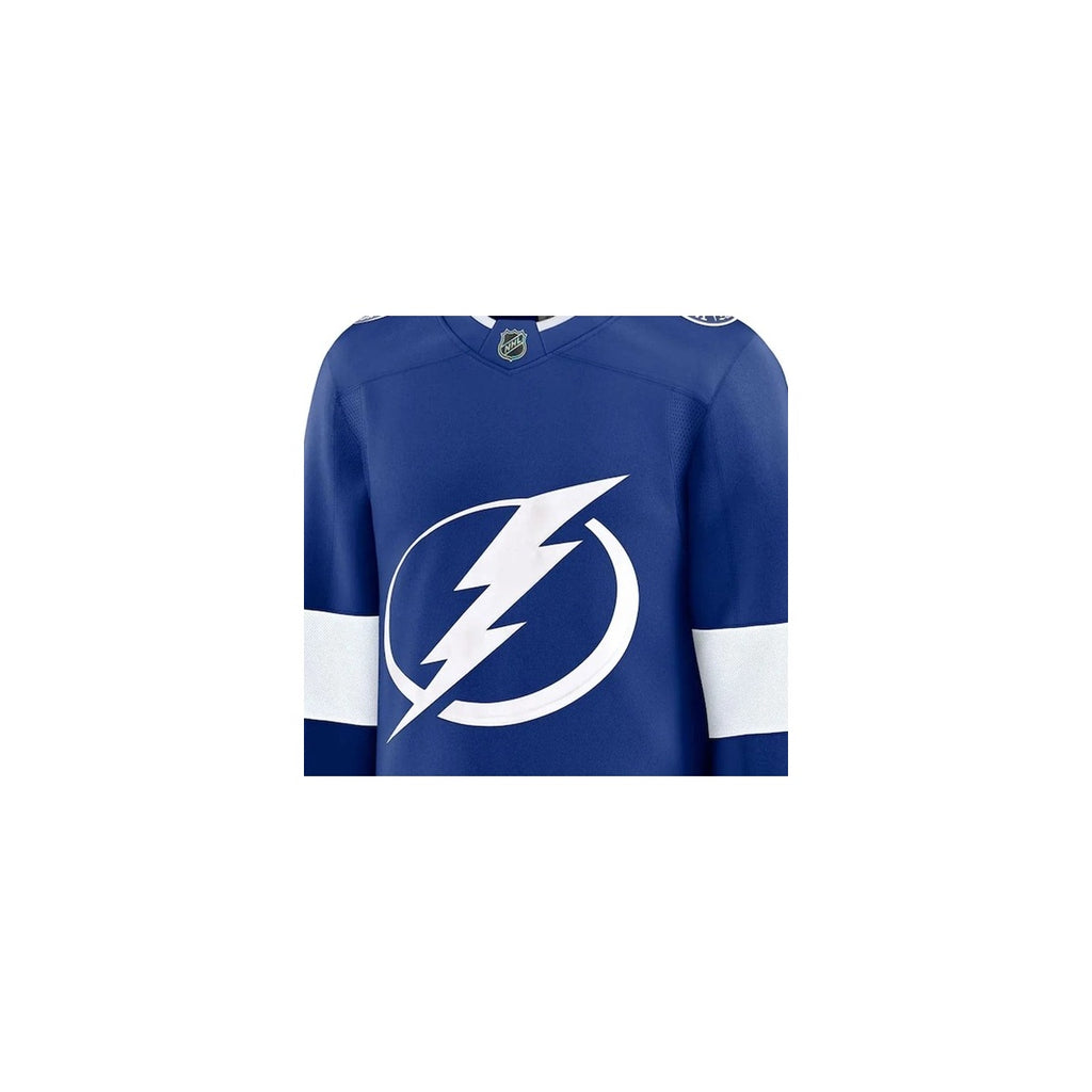 Tampa Bay Lightning NHL Jersey – Home & Away detalhe escudo real web fundo branco