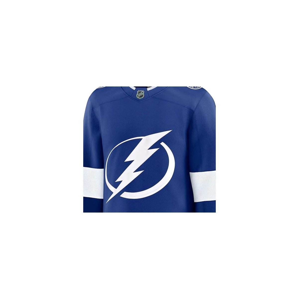 Tampa Bay Lightning NHL Jersey – Home & Away detalhe escudo real web fundo branco