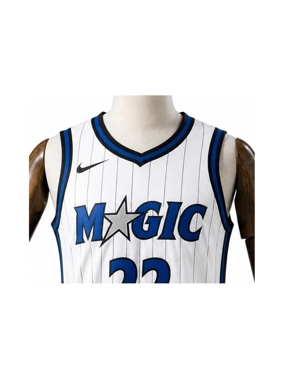 Camiseta NBA Orlando Magic - 2ª Camisa (Away) detalhe escudo fundo branco padronizado