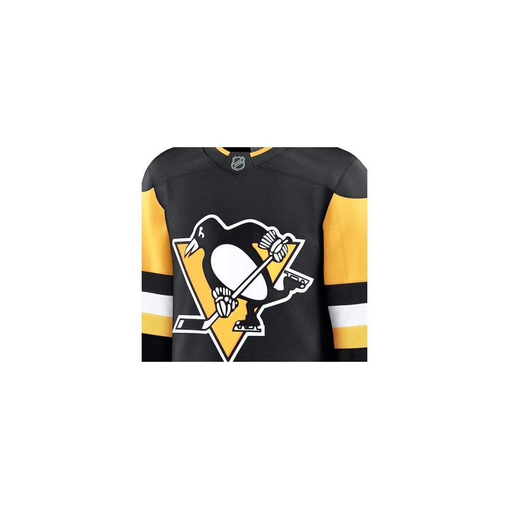 Pittsburgh Penguins NHL Jersey – Home & Away detalhe escudo real web fundo branco
