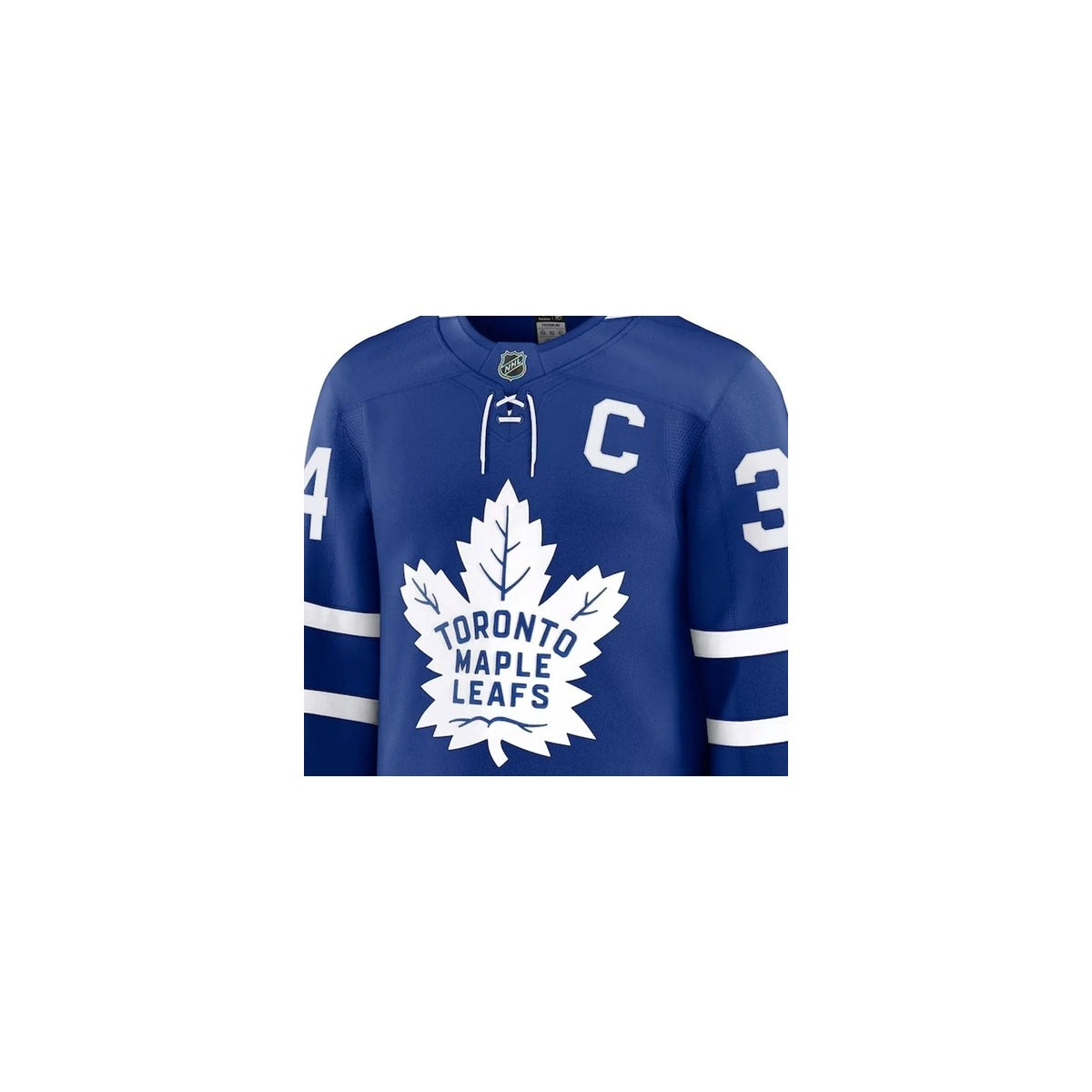 Toronto Maple Leafs NHL Jersey – Home & Away detalhe escudo real web fundo branco