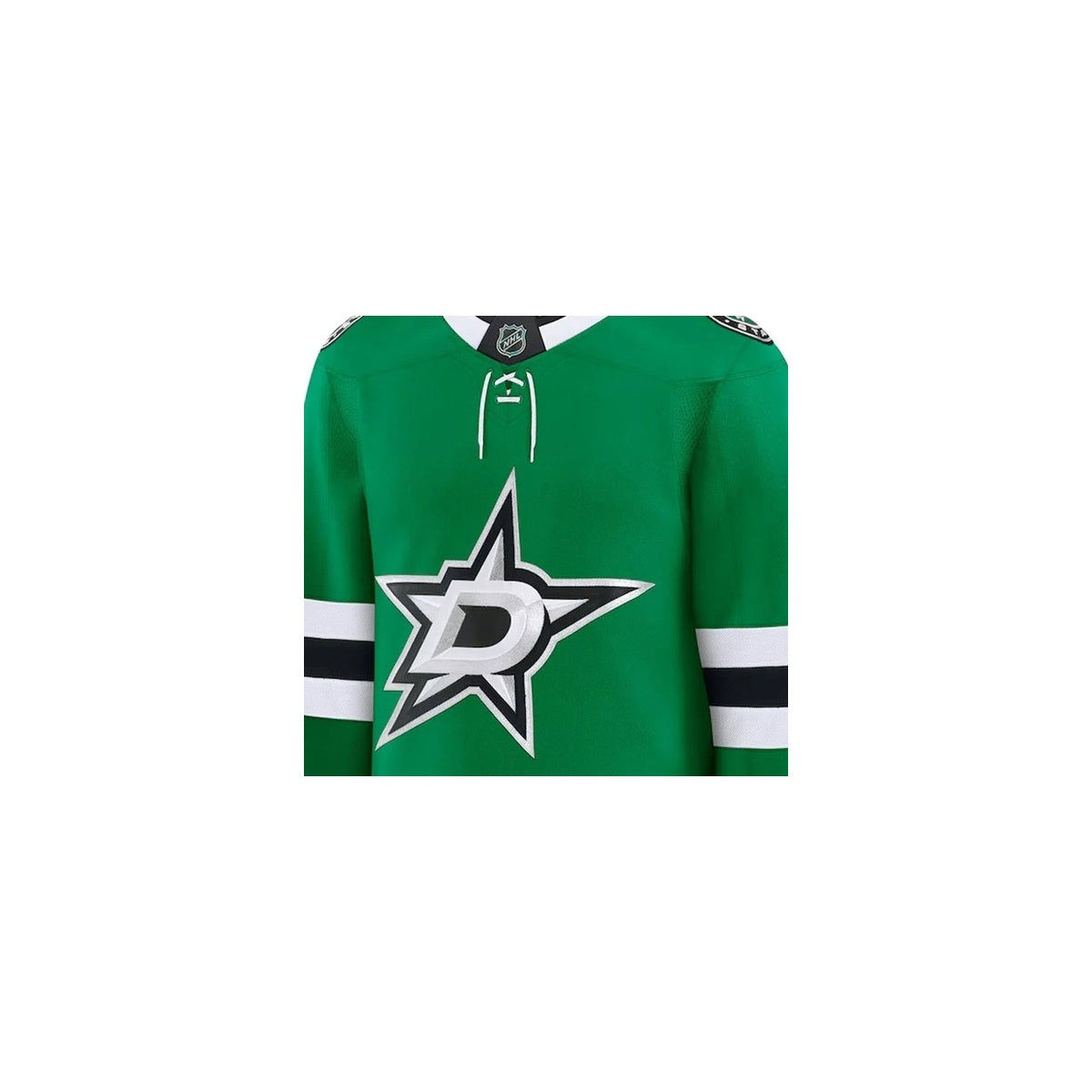 Dallas Stars NHL Jersey – Home & Away detalhe escudo real web fundo branco