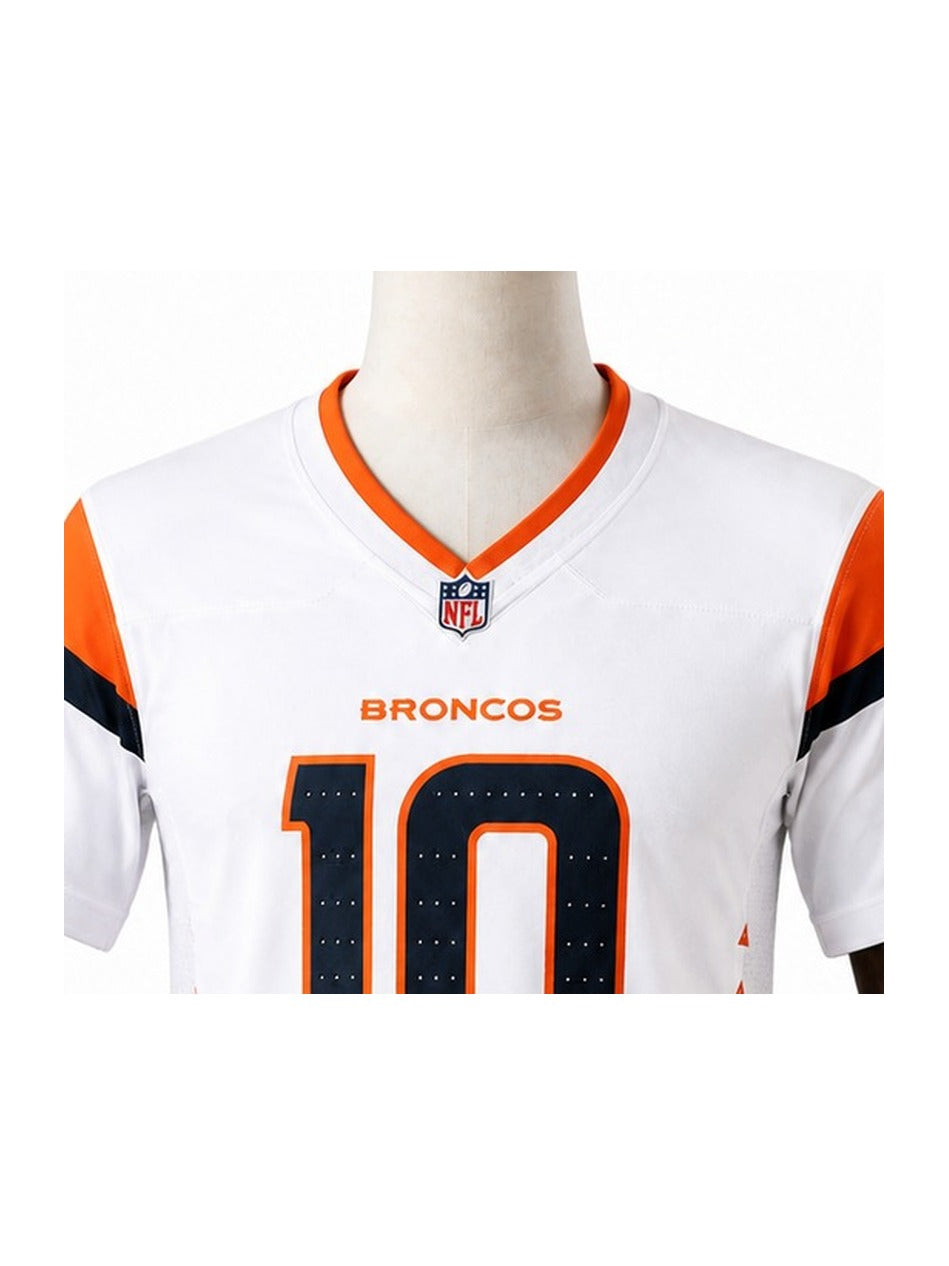 Camisa Denver Broncos Away (Visitante) NFL detalhe escudo manequim fundo branco