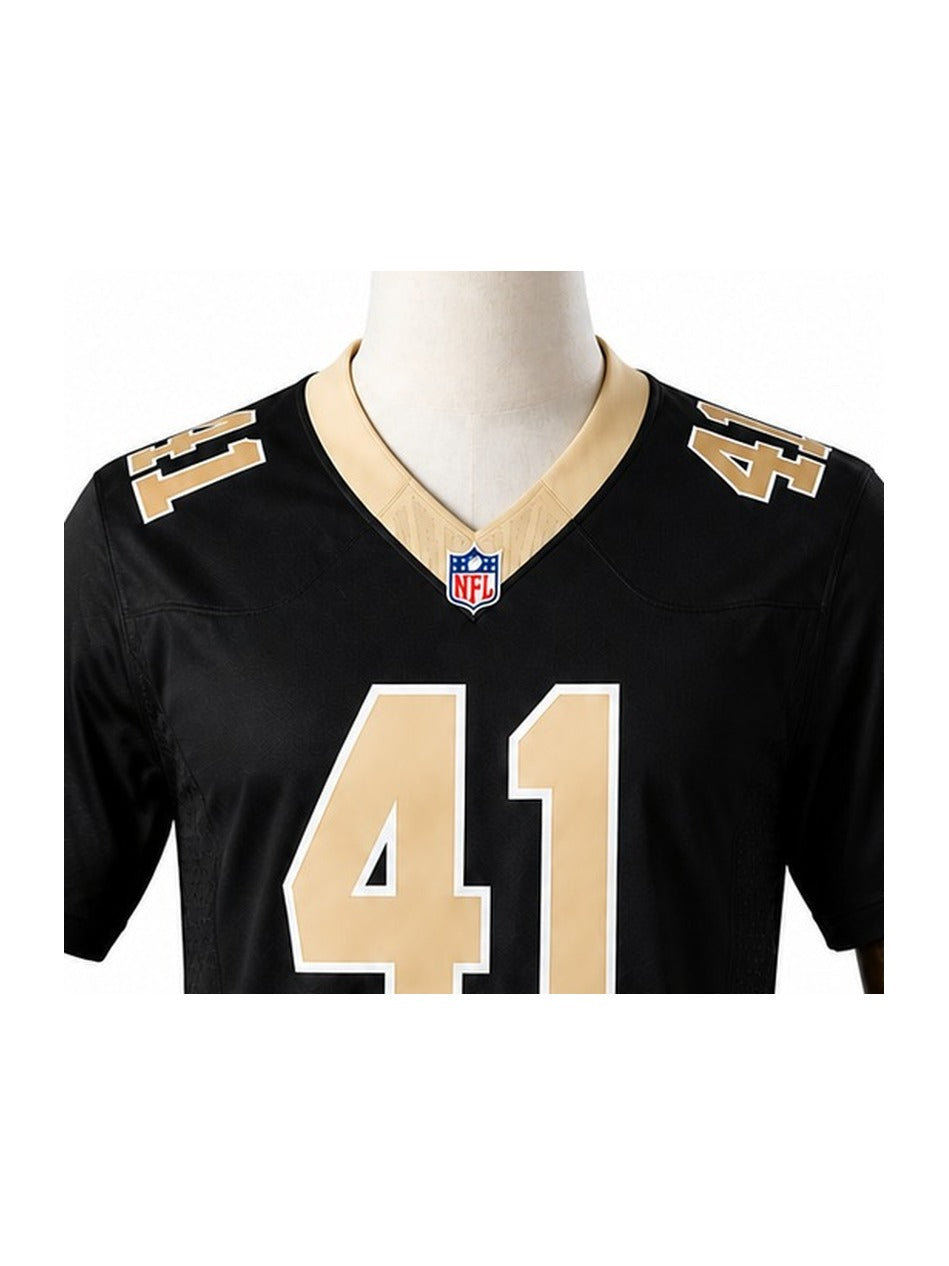 Camisa New Orleans Saints Home (Titular) NFL detalhe escudo manequim fundo branco