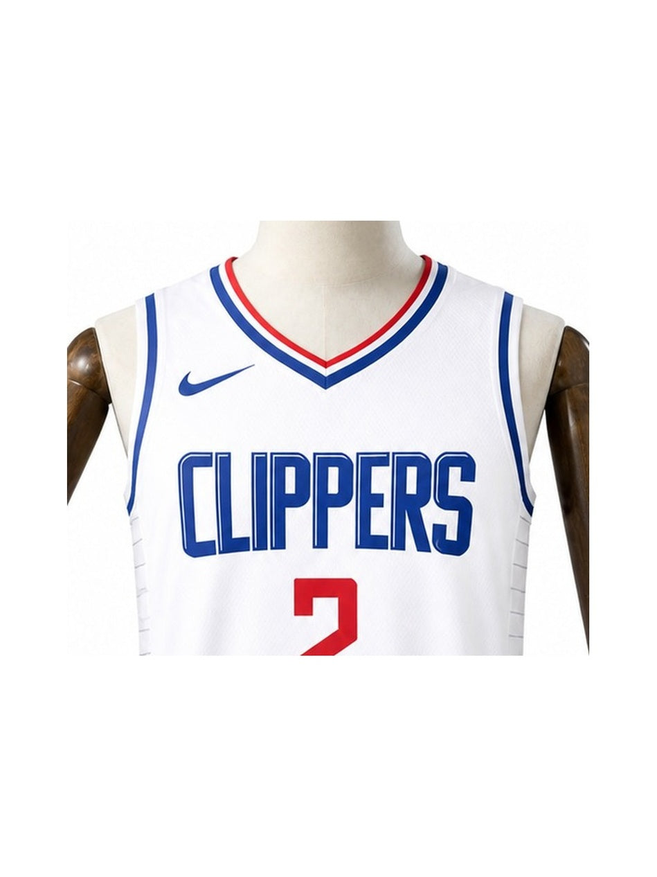 Camiseta NBA LA Clippers - 2ª Camisa (Away) detalhe escudo fundo branco padronizado
