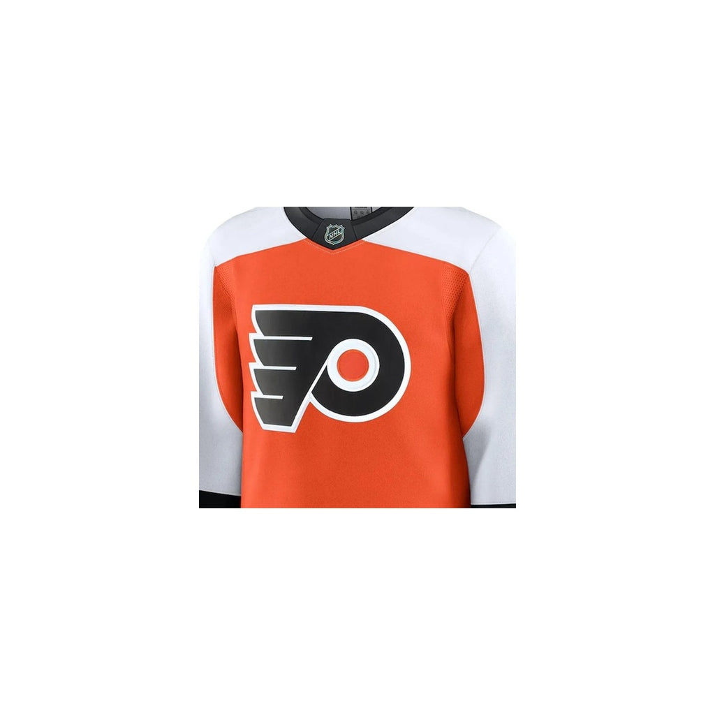 Philadelphia Flyers NHL Jersey – Home & Away detalhe escudo real web fundo branco