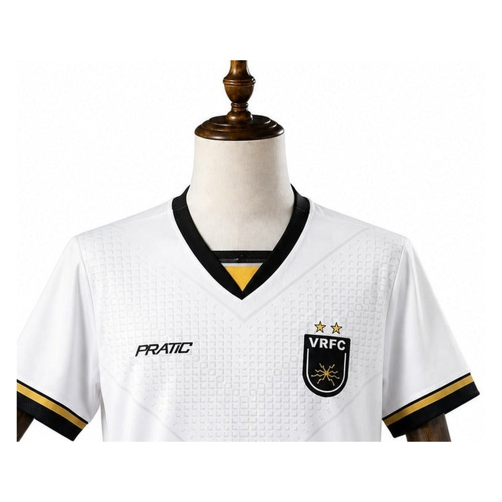 Camisa Volta Redonda - 2º Uniforme Jogador Com Patch 2026/2027 detalhe escudo manequim fundo branco