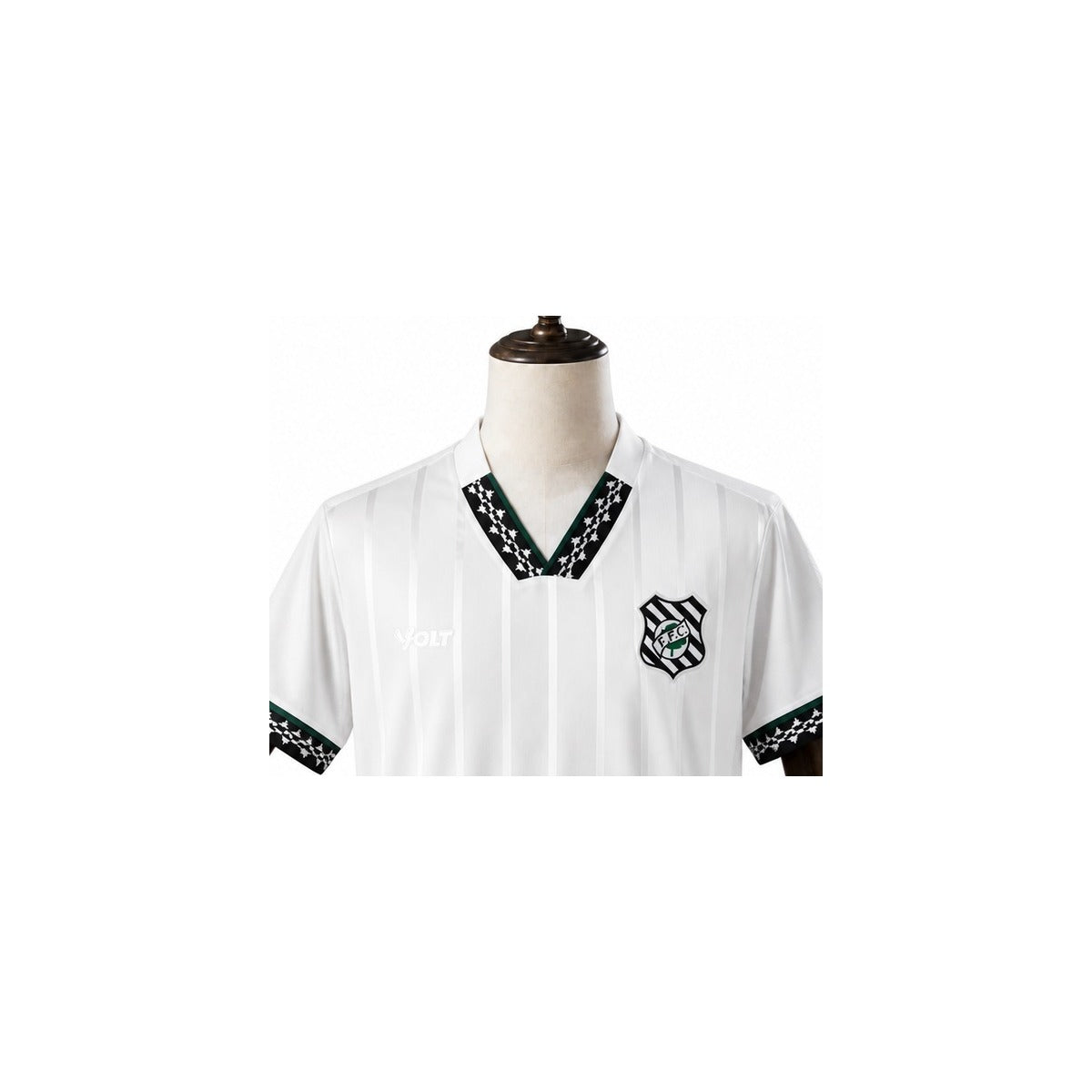 Camisa Figueirense - 2º Uniforme Torcedor Sem Patch 2026/2027 detalhe escudo fundo branco