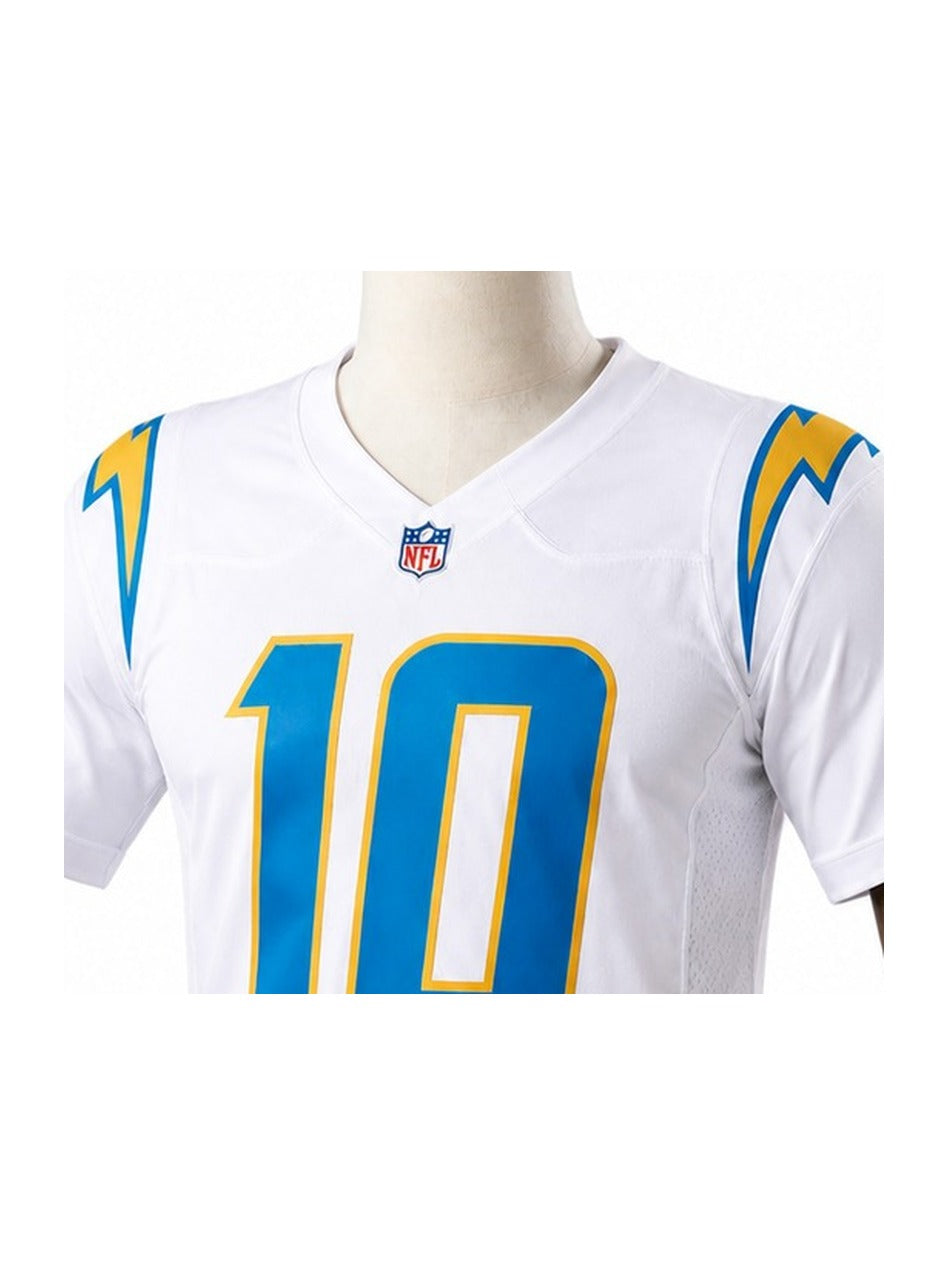 Camisa Los Angeles Chargers Away (Visitante) NFL detalhe escudo manequim fundo branco