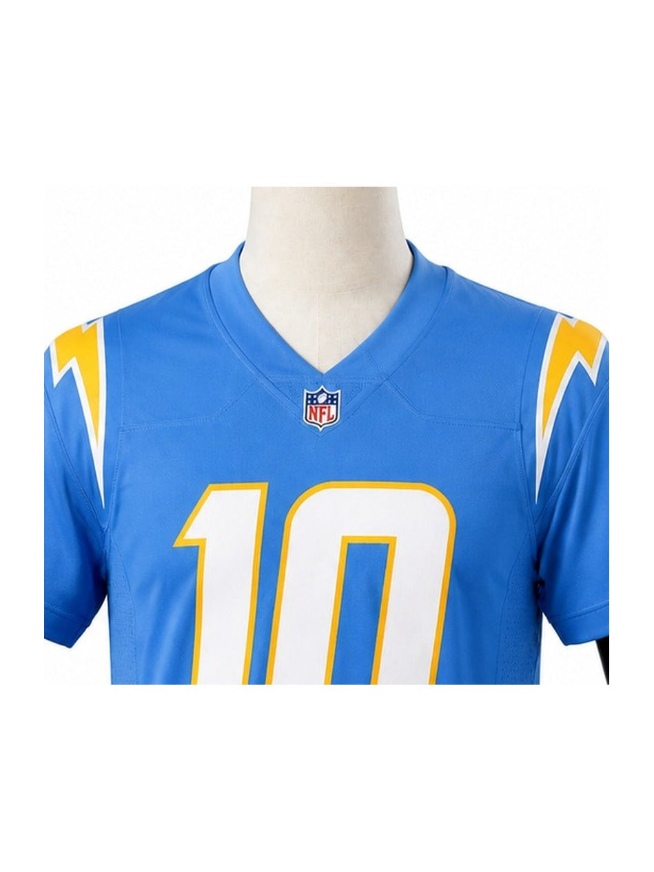 Camisa Los Angeles Chargers Home (Titular) NFL detalhe escudo manequim fundo branco