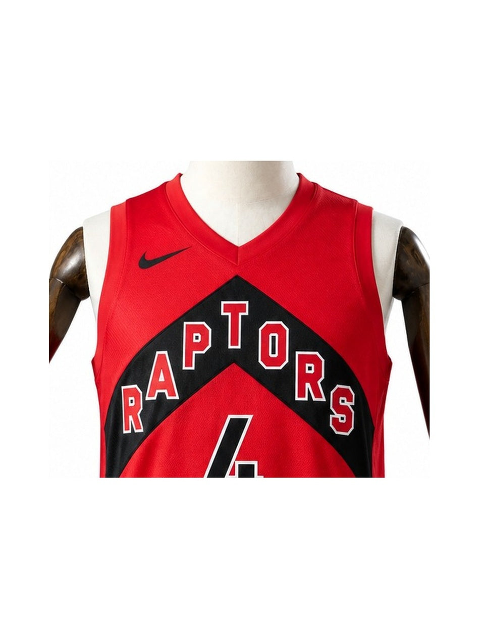 Camiseta NBA Toronto Raptors - 2ª Camisa (Away) detalhe escudo fundo branco padronizado
