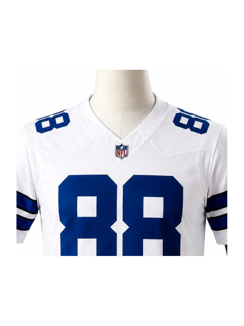Camisa Dallas Cowboys Away (Visitante) NFL detalhe escudo manequim fundo branco