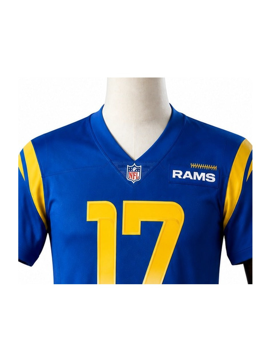 Camisa Los Angeles Rams Home (Titular) NFL detalhe escudo manequim fundo branco