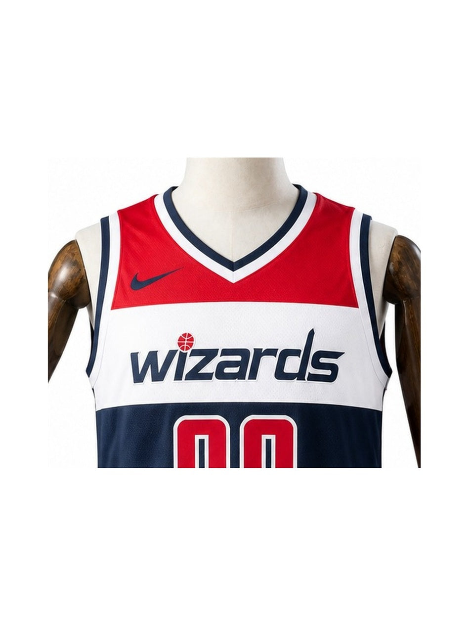 Camiseta NBA Washington Wizards - 2ª Camisa (Away) detalhe escudo fundo branco padronizado